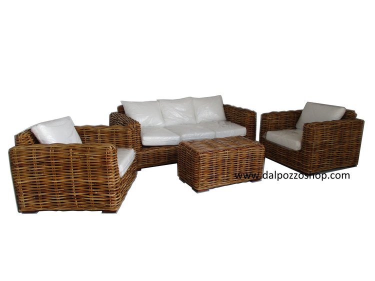 AT/03 SALOTTO 4 PEZZI RATTAN CL NATURALE